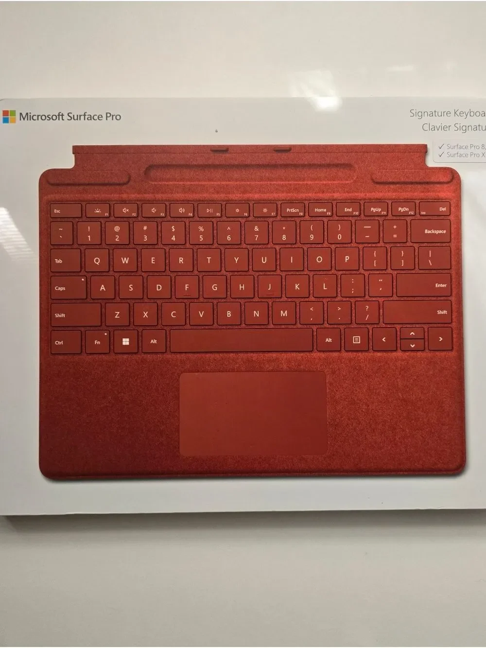 Microsoft Surface Pro Signature Keyboard Poppy Red Alcantara Pro 8 9 X